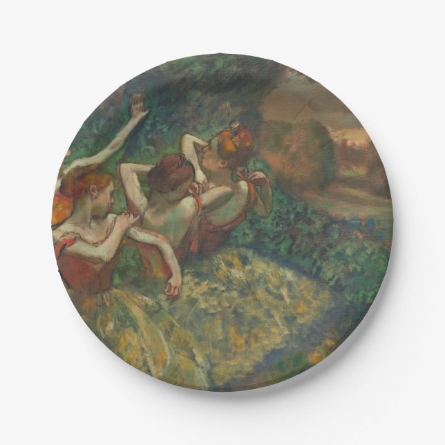 Edgar Degas Four Dancers Impressionist Paper Plates (Front)