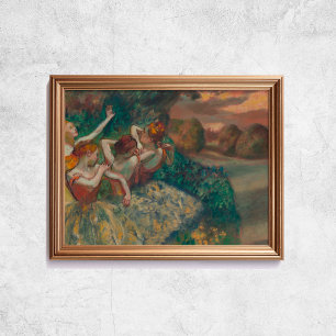 Edgar Degas Four Dancers Old Famous Art Poster