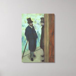 Edgar Degas Friends at the Theatre Canvas Print