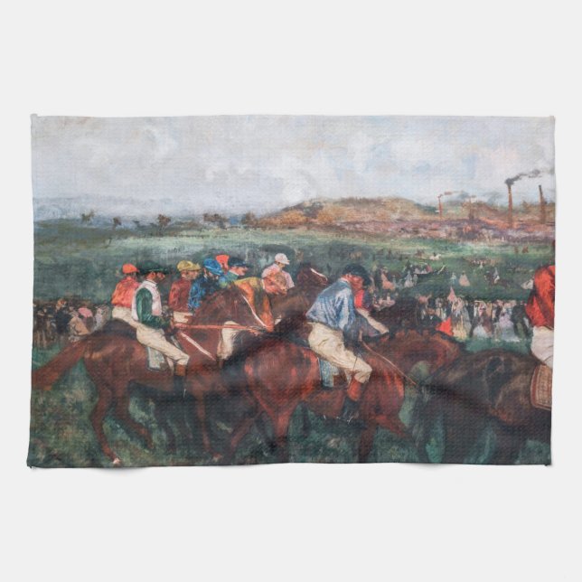 Edgar Degas - Gentlemen Race Kitchen Towel (Horizontal)