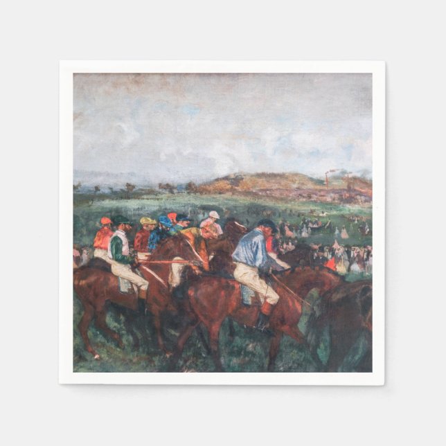 Edgar Degas - Gentlemen Race Napkins (Front)
