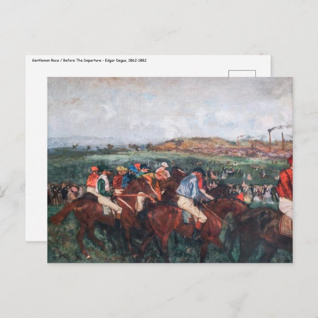 Edgar Degas - Gentlemen Race Postcard (Front/Back)