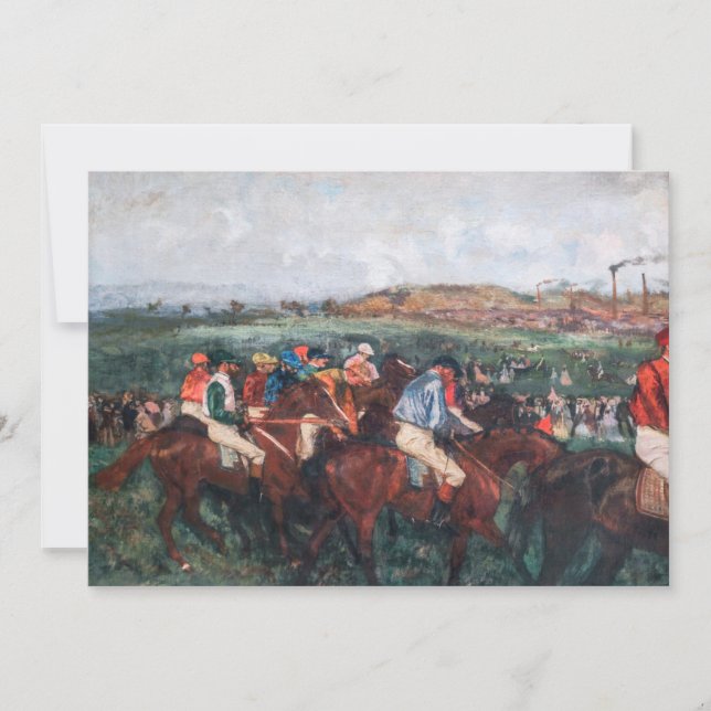 Edgar Degas - Gentlemen Race Thank You Card (Front)