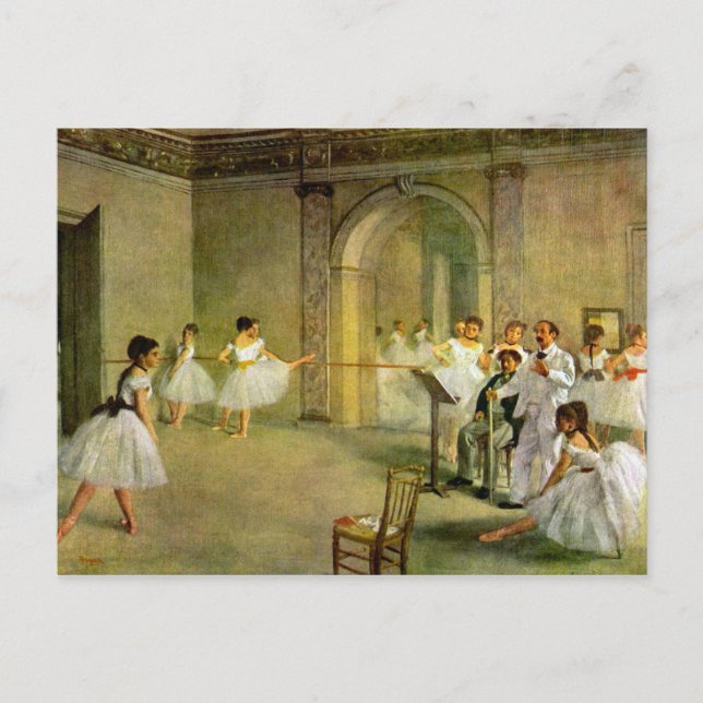 Edgar Degas - Hall of the Opera Ballet in the Rue Postcard (Front)