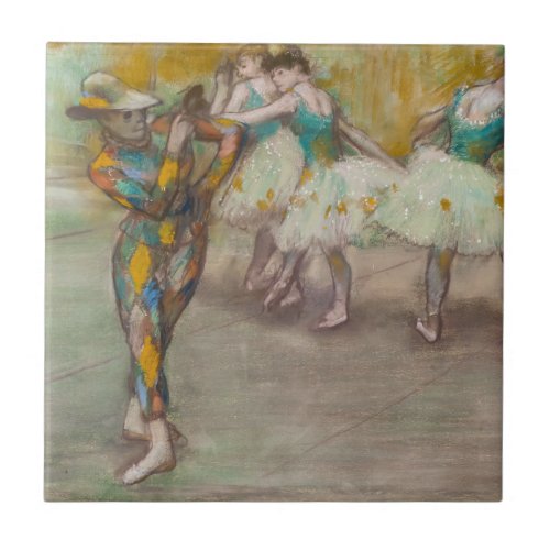 Edgar Degas _ Harlequin Dance Ceramic Tile