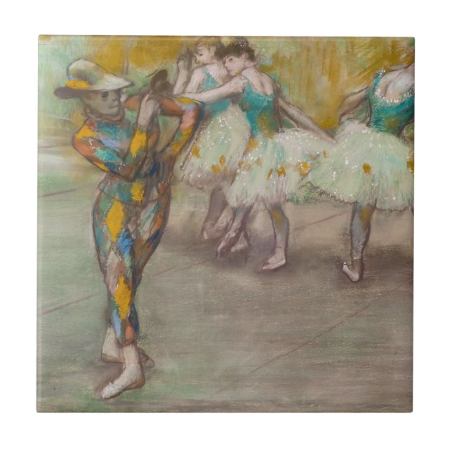 Edgar Degas - Harlequin Dance Ceramic Tile (Front)