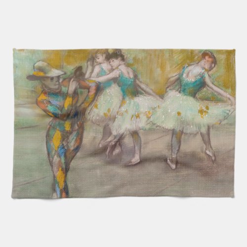 Edgar Degas _ Harlequin Dance Kitchen Towel