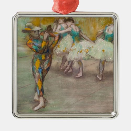 Edgar Degas _ Harlequin Dance Metal Ornament