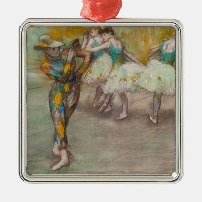 Edgar Degas - Harlequin Dance Metal Ornament (Front)