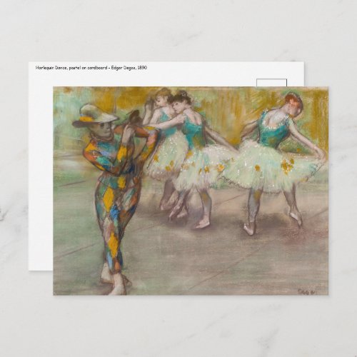 Edgar Degas _ Harlequin Dance Postcard