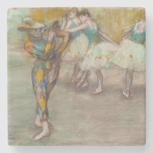 Edgar Degas _ Harlequin Dance Stone Coaster
