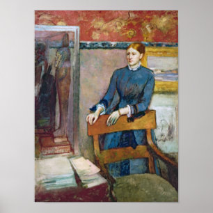 Edgar Degas Helene Rouart in her Father's Study Poster