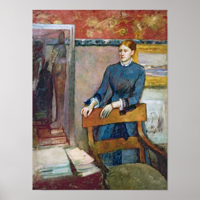 Edgar Degas | Helene Rouart in her Father's Study Poster (Front)