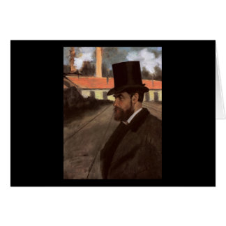 Edgar Degas Henri Rouart in front of his factory Cards