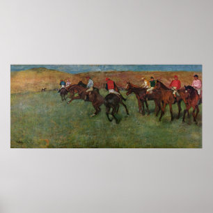 Edgar Degas - Horse Racing before Start 1878-80 Poster