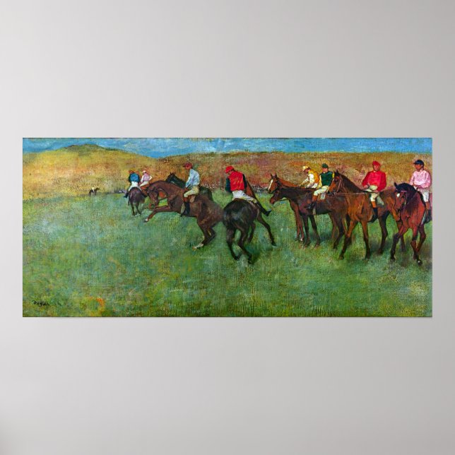 Edgar Degas - Horse racing before starting Poster (Front)