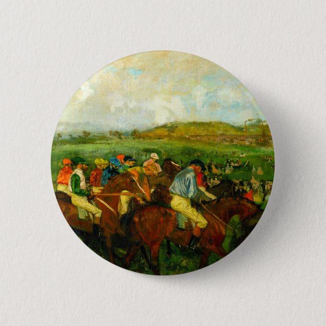 Edgar Degas Horseback Riding Button (Front)