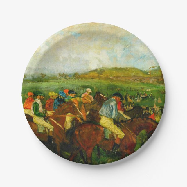 Edgar Degas Horseback Riding Paper Plates (Front)