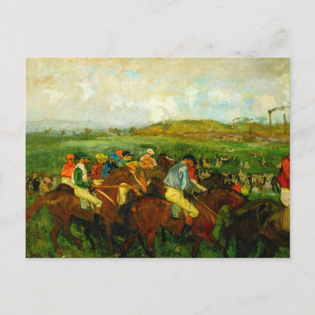 Edgar Degas Horseback Riding Postcard (Front)