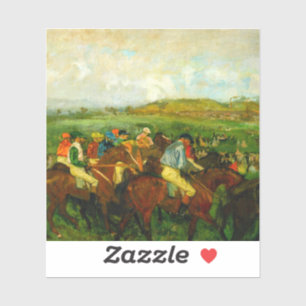 Edgar Degas Horseback Riding Sticker