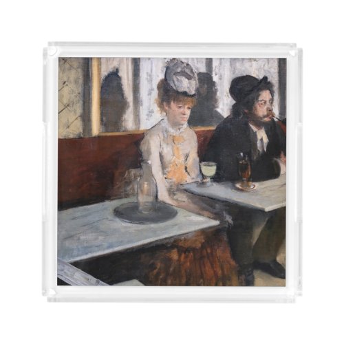 Edgar Degas _ In a Cafe  The Absinthe Acrylic Tray