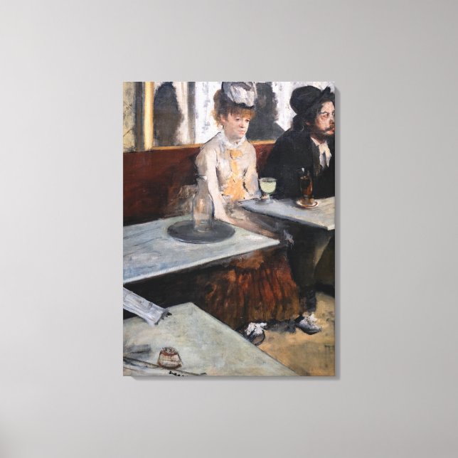 Edgar Degas - In a Cafe / The Absinthe Canvas Print (Front)