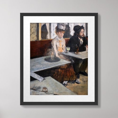 Edgar Degas _ In a Cafe  The Absinthe Framed Art