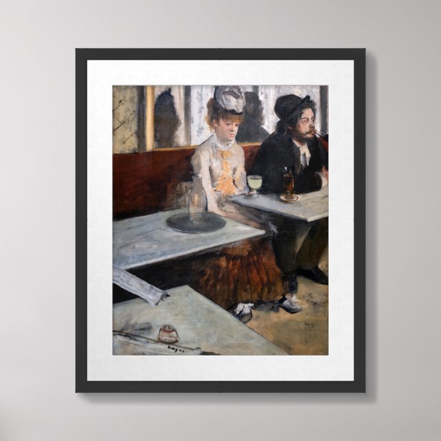 Edgar Degas - In a Cafe / The Absinthe Framed Art (Framed Front)