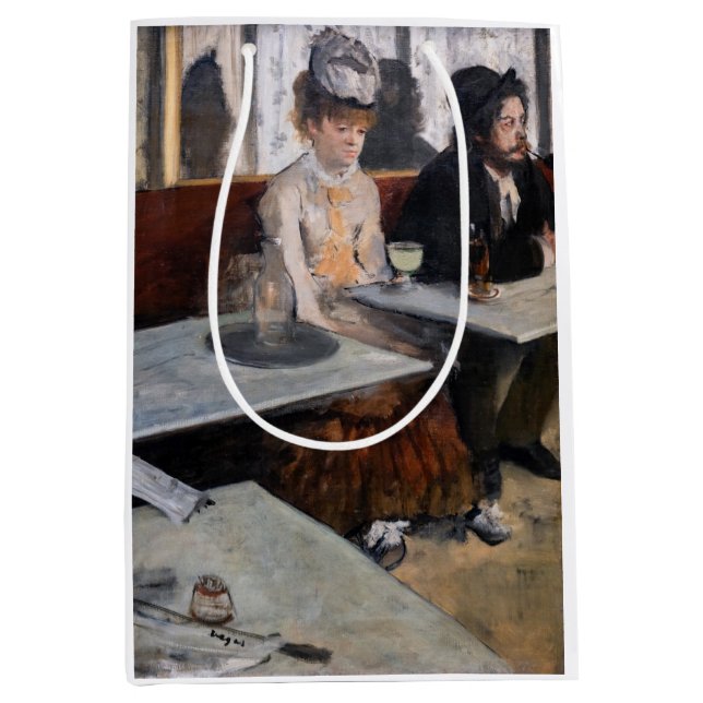 Edgar Degas - In a Cafe / The Absinthe Medium Gift Bag (Front)