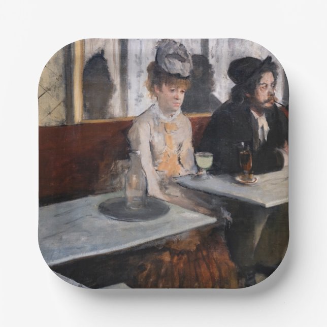 Edgar Degas - In a Cafe / The Absinthe Paper Plates (Front)