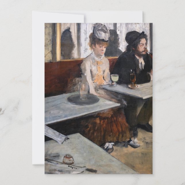 Edgar Degas - In a Cafe / The Absinthe Thank You Card (Front)
