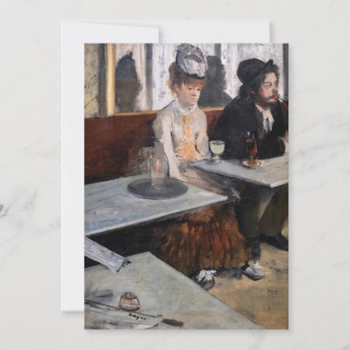 Edgar Degas _ In a Cafe  The Absinthe Thank You Card