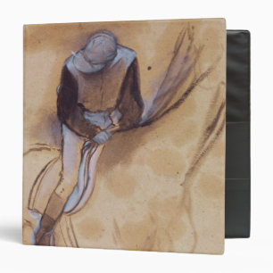 Edgar Degas   Jockey flexed forward standing Binder