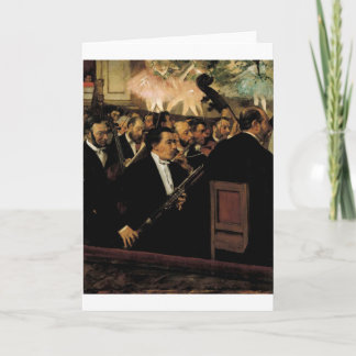 Edgar Degas - Orcchestra of Opera 1870 Clarinet Card