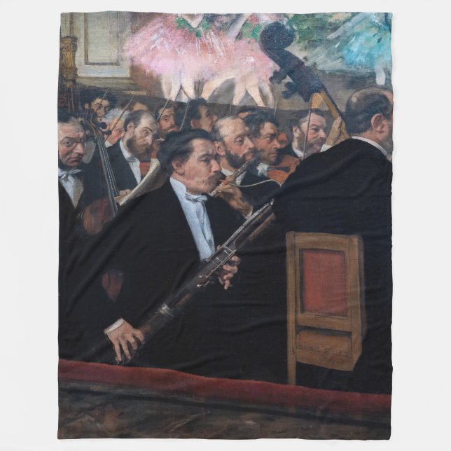 Edgar Degas - Orchestra at the Opera Fleece Blanket (Front)