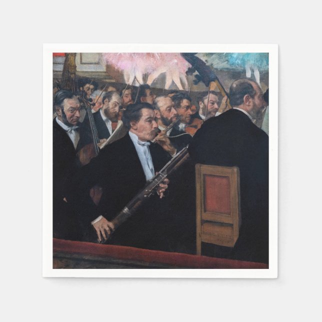 Edgar Degas - Orchestra at the Opera Napkins (Front)
