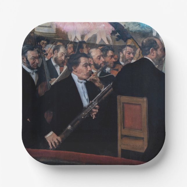 Edgar Degas - Orchestra at the Opera Paper Plates (Front)