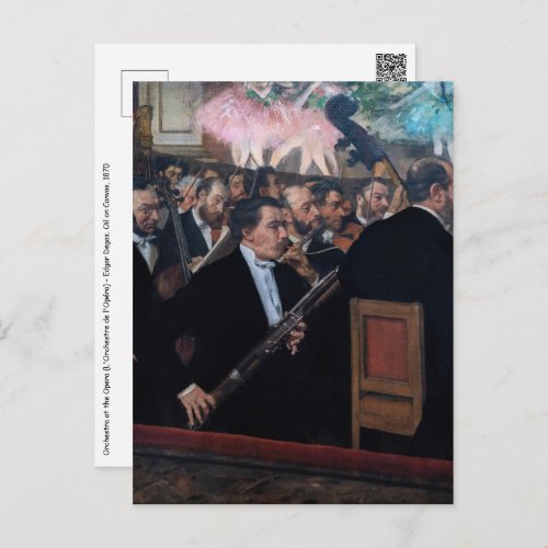 Edgar Degas _ Orchestra at the Opera Postcard