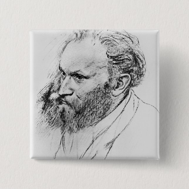 Edgar Degas | Portrait of Edouard Manet  Pinback Button (Front)