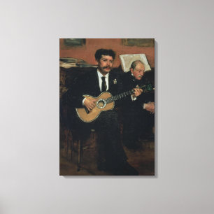 Edgar Degas Portrait of Lorenzo Pagans Canvas Print