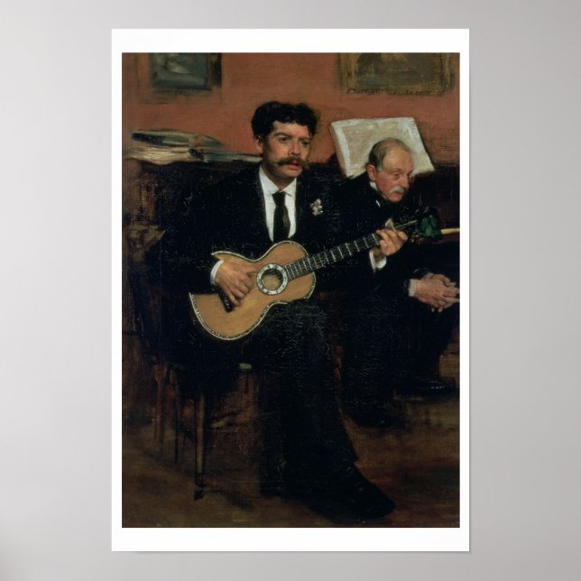 Edgar Degas | Portrait of Lorenzo Pagans Poster (Front)