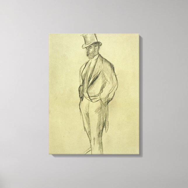 Edgar Degas | Portrait of Ludovic Halevy Canvas Print (Front)