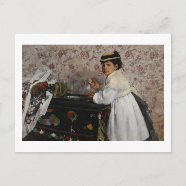Edgar Degas | Portrait of Mlle Hortense Valpin�on Postcard (Front)