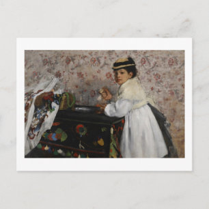 Edgar Degas   Portrait of Mlle Hortense Valpin�on Postcard