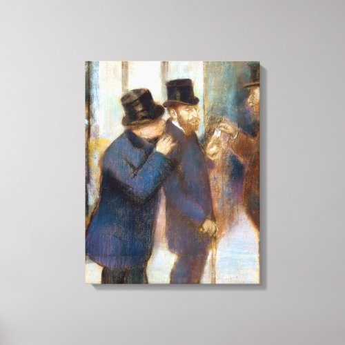 Edgar Degas Portraits at the Stock Exchange Canvas Print