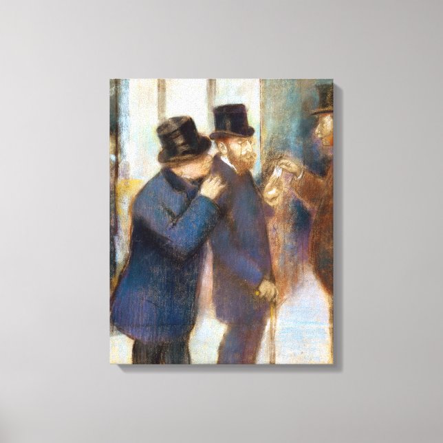 Edgar Degas Portraits at the Stock Exchange Canvas Print (Front)
