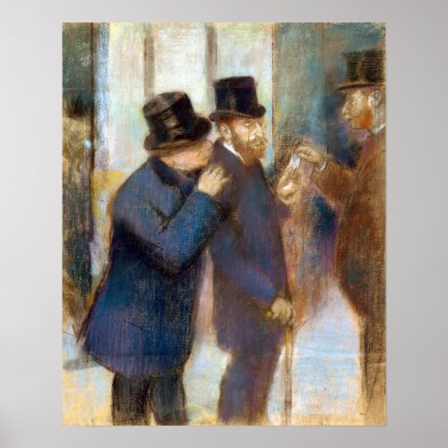 Edgar Degas Portraits at the Stock Exchange Poster