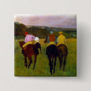 Edgar Degas Race Horses at Longchamp Button