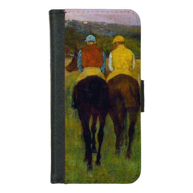Edgar Degas Race Horses at Longchamp iPhone Wallet Case (Front)