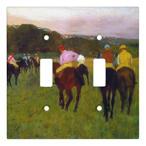 Edgar Degas Race Horses at Longchamp Light Switch Cover